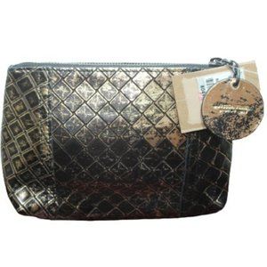 ✨Authentic New BOTTEGA VENETA Intreccio Mirage Leather Mini Clutch Pouch Gold